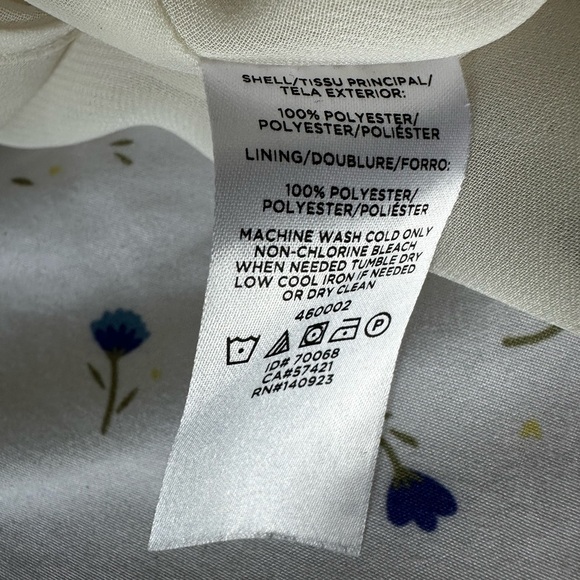 Women’s Loft Small Flowy Chiffon White Spaghetti Strap Halter Blouse - Picture 7 of 14